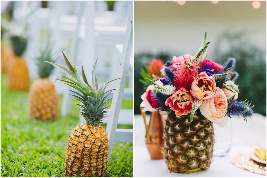 motyw przewodni na weselu - ananas